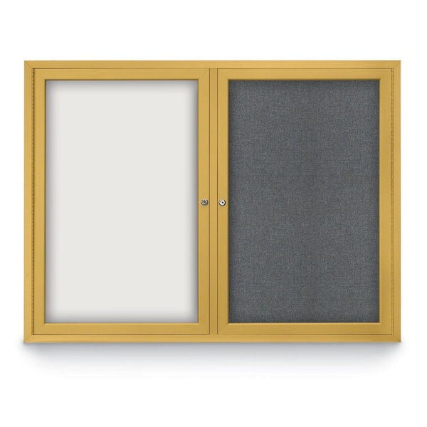 United Visual Products Corkboard, Cobalt/Satin, 72" X 36" UV407-SATIN-COBACC - main